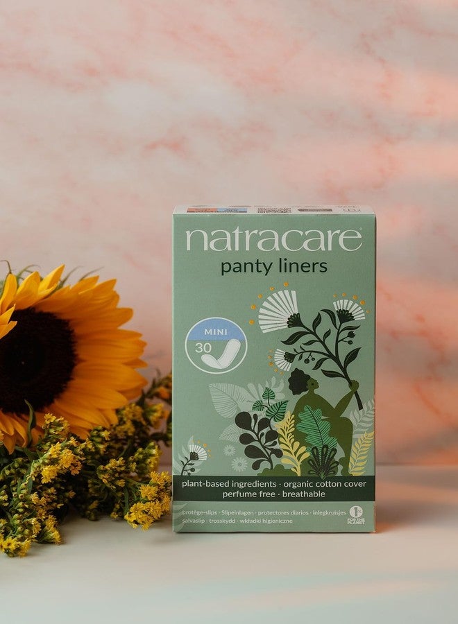 ناتراكير فوط صحية صغيرة عضوية طبيعية من ناتراكير، مصنوعة من قطن عضوي معتمد، ولب السليلوز المعتمد بيئياً، ونشا نباتي (عبوة واحدة، 30 فوطة إجمالاً) - Image 2